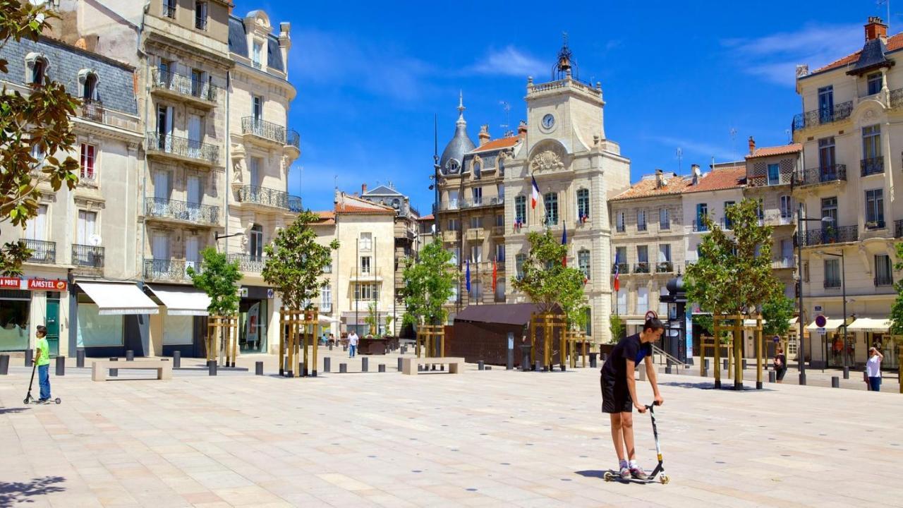 "La Cle Des Champs"-Meuble De Tourisme 3 Etoiles -Residence "Les Logis De Beziers"-Garage Optionnel-Coeur De Ville-Plages A 16Km ! Buitenkant foto
